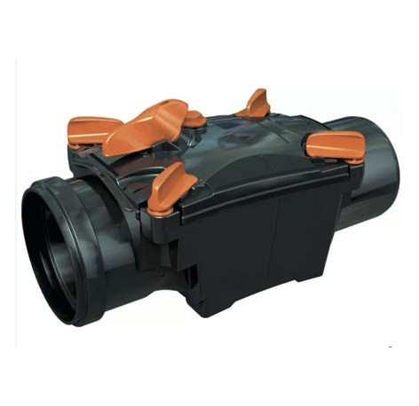 Redi Terugslagklep 125mm. - Manchet/Spie 2 Rvs Kleppen ~