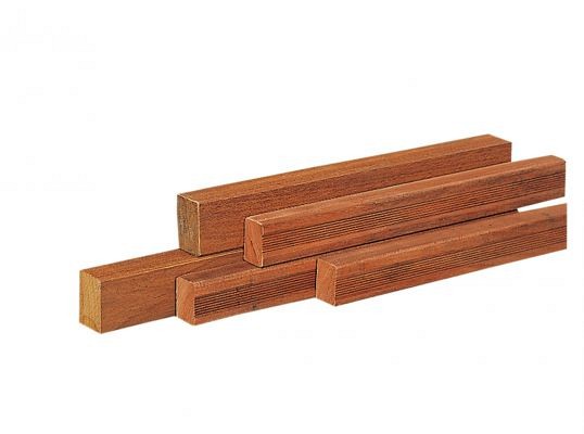 Azobe Hardhouten regel, 4-zijdig glad geschaafd 4,5x9x400 cm. ~
