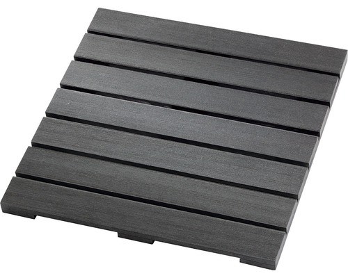 WPC-antraciet FSC tuintegel 7/3L 12mm 24x500x500mm massief glad bc ~