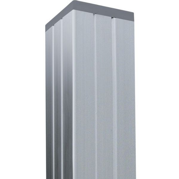 Aluminium paal (geanodiseerd) 7x7x270cm tbv 180cm modular scherm ~