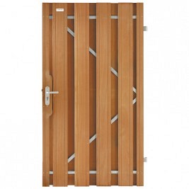 Bangkirai tuindeur recht met stalen frame 52x1000x1800mm V-groef / incl. beslag bc ~