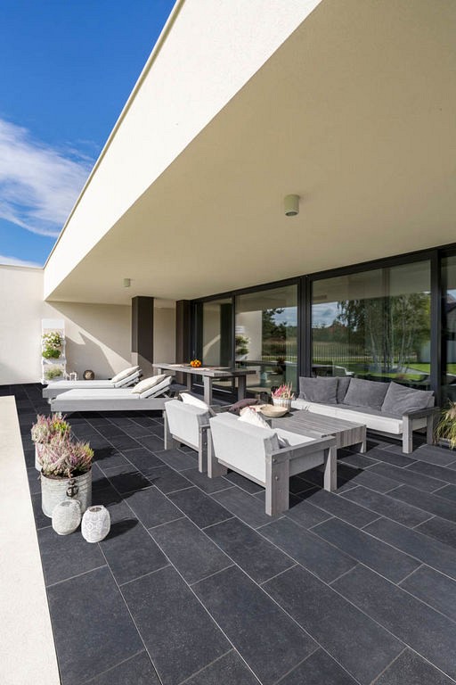 Keramische tegel Geoceramica® Impasto Negro 40x80x4 cm. ~