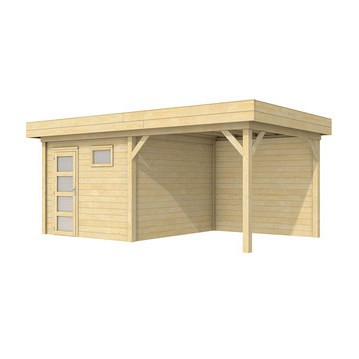 Vuren Topvision Tapuit, 300x300 en luifel 300 cm. onbehandeld. ~