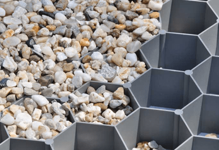 ECCO grindmat - splitplaat HDPE grijs met vliesdoek 120x80x3 cm. Aktie ~