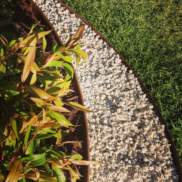 StraightCurve Flexline 220x10 cm. Weervast staal (Corten) ~