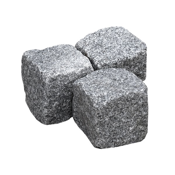 Portugees graniet +/- 9-11x9-11x9-11 cm. grijs ~