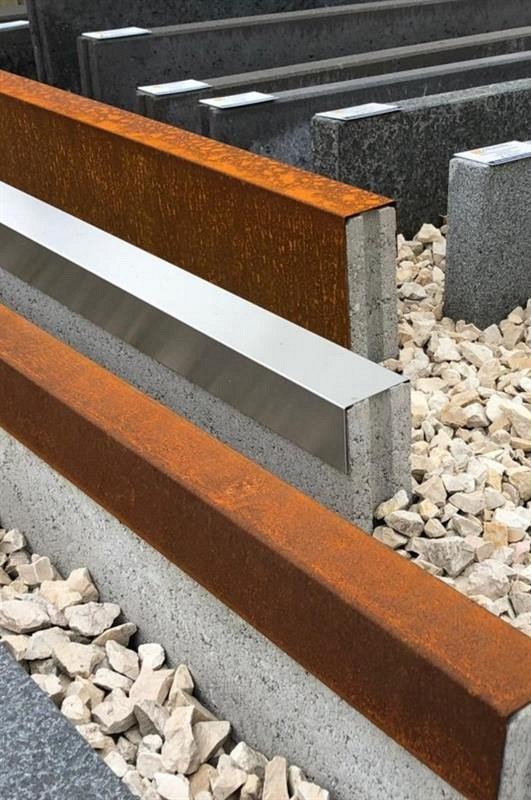 Opsluitband afdekker CorTen 200x6x6,5/20 cm. (uitlopend 2026) ~