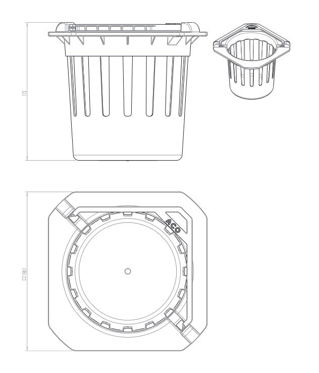 ACO Vuilvangemmer kunststof voor vuilvanger (vervangingsdeel) ~