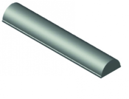 Stootband 12x20x100 2X Vlak Grijs~