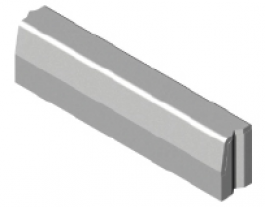 Trottoirband 13/15x25x100cm. grijs visbek ~