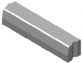 Trottoirband 18/20x20x100 grijs vis K ~