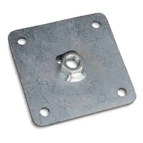 Stelplaat incl. draadeind M16 10x10x0,3 cm. ~